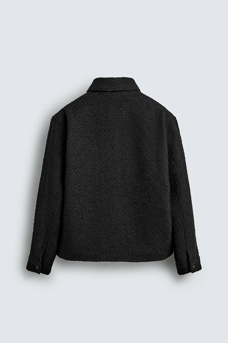 TEXTURED POCKET OVERSHIRT