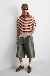 POLO EN MAILLE RAYURES TEXTURÉ