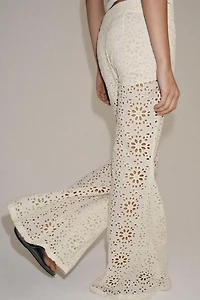 EMBROIDERED FLARE PANTS ZW COLLECTION