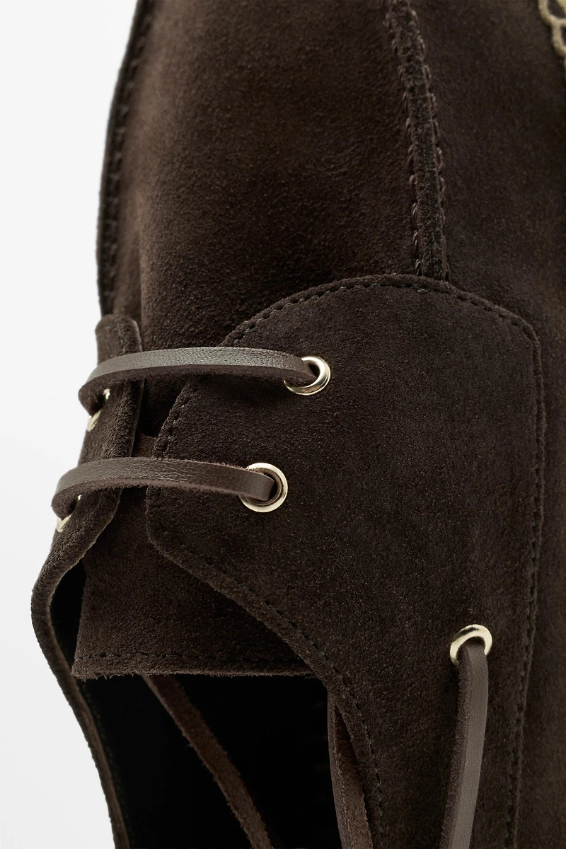 Jute sole deck shoes