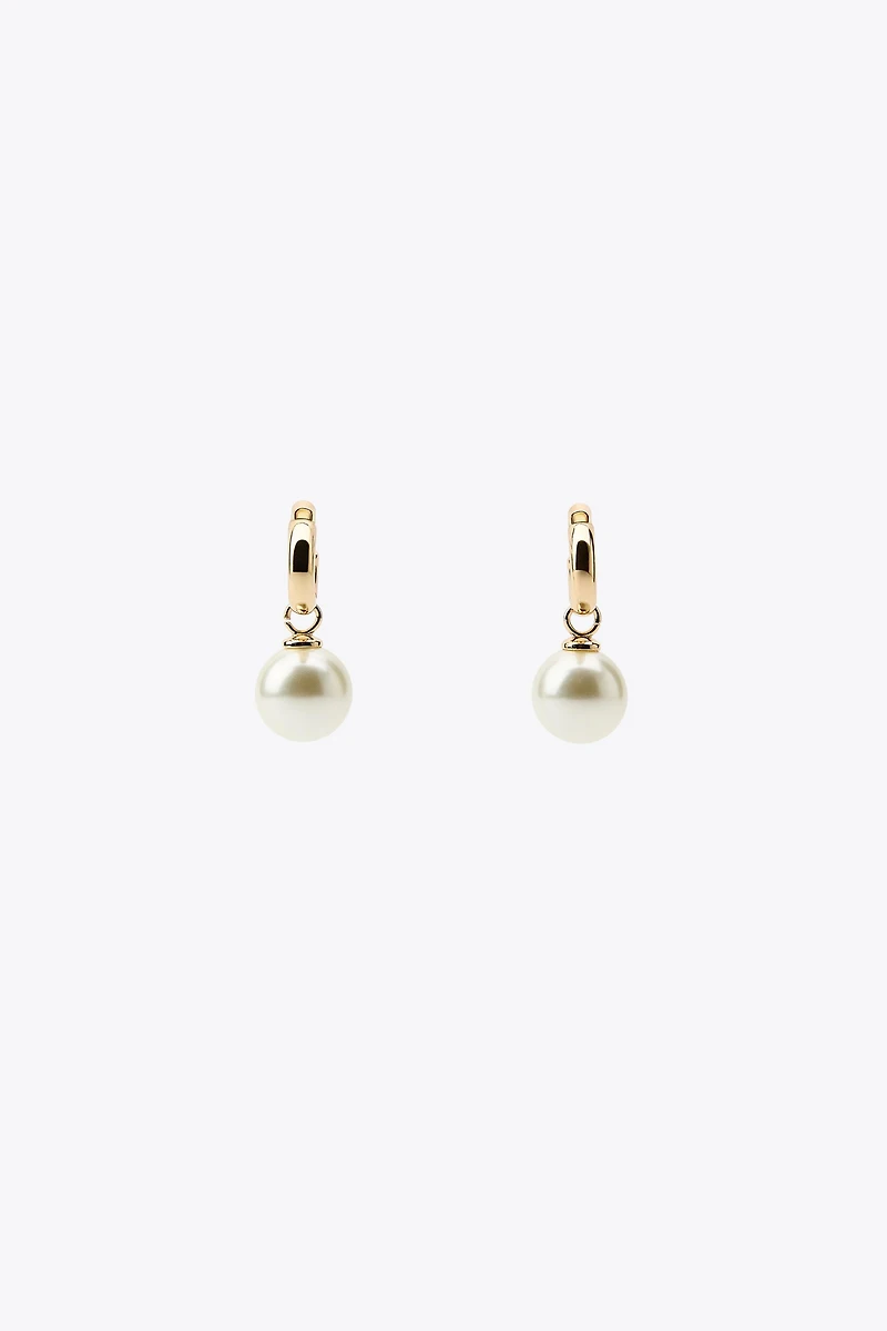 PEARL HOOP EARRINGS