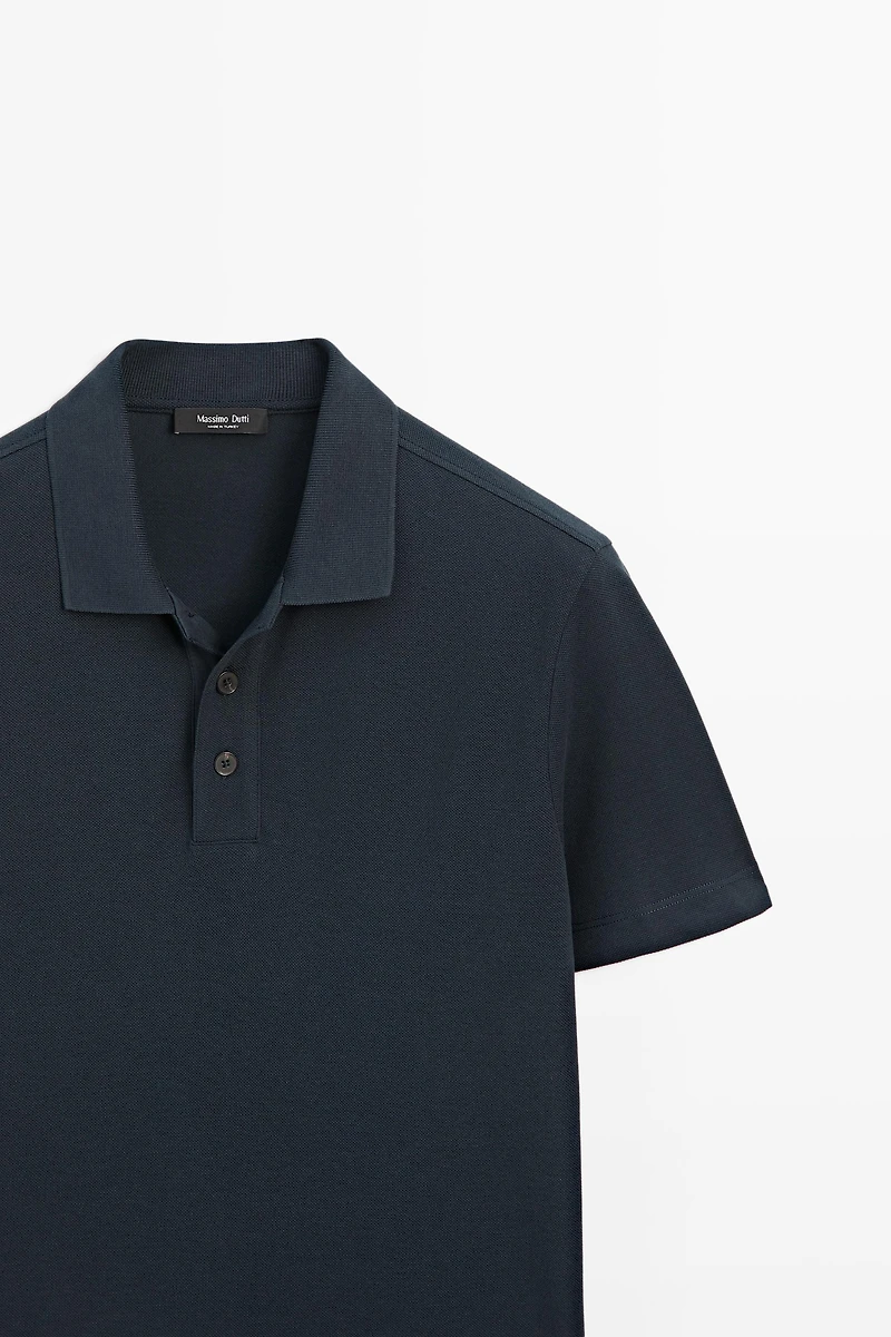 Piqué 100% cotton polo shirt