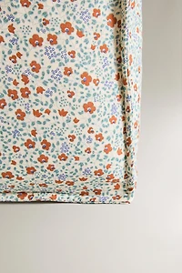 FLORAL COTTON BEACH BAG