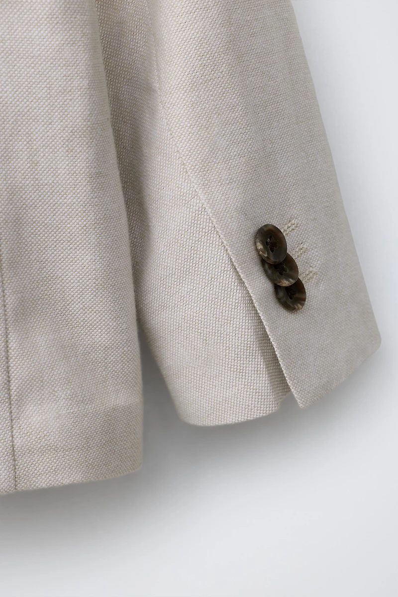 COTTON AND LINEN SUIT JACKET