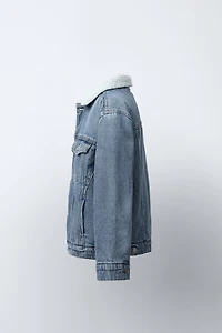 FLEECE DENIM JACKET