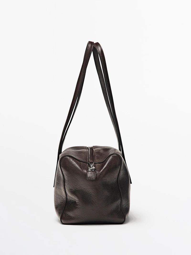 Nappa leather west satchel bag