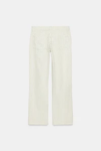TRF LOW RISE STRIPED STRAIGHT JEANS