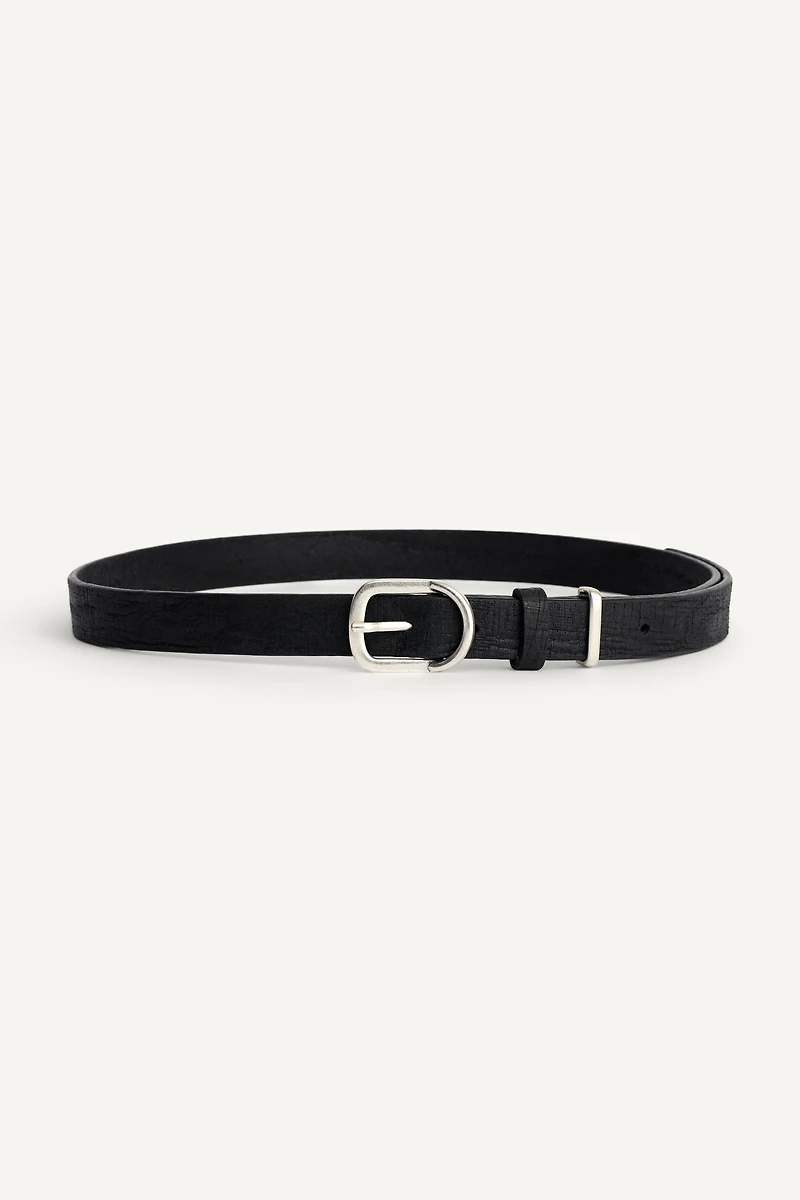 CONTRAST LEATHER BELT