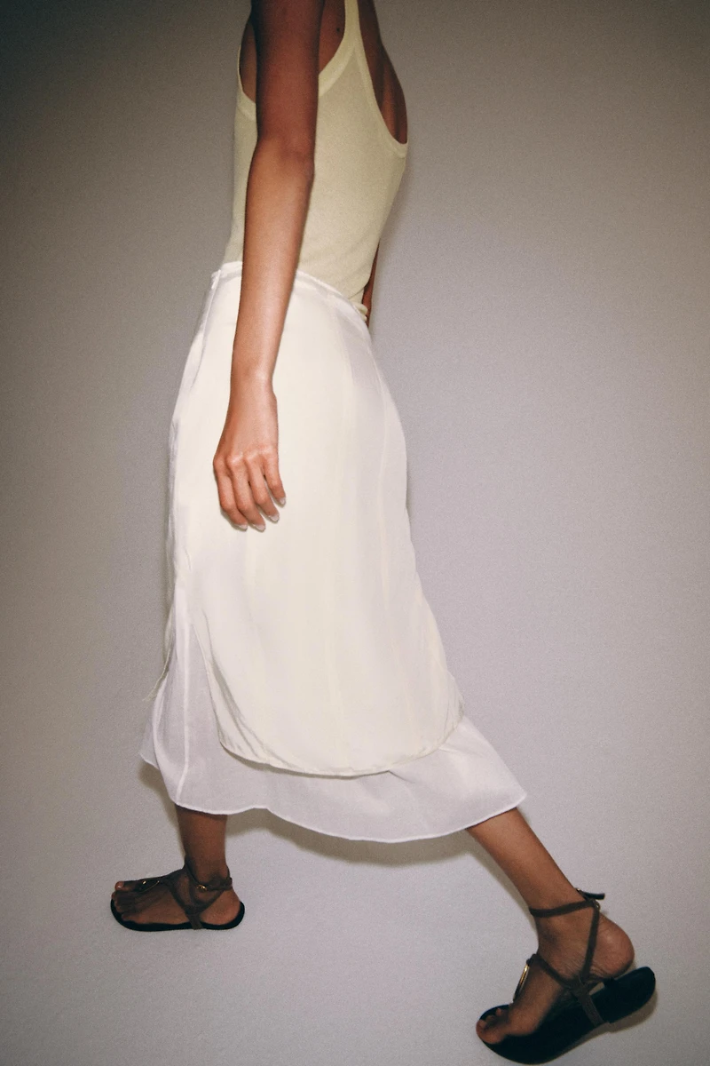 ZW COLLECTION COMBINATION MIDI SKIRT