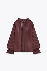 STRIPED BLOUSE WITH BOW