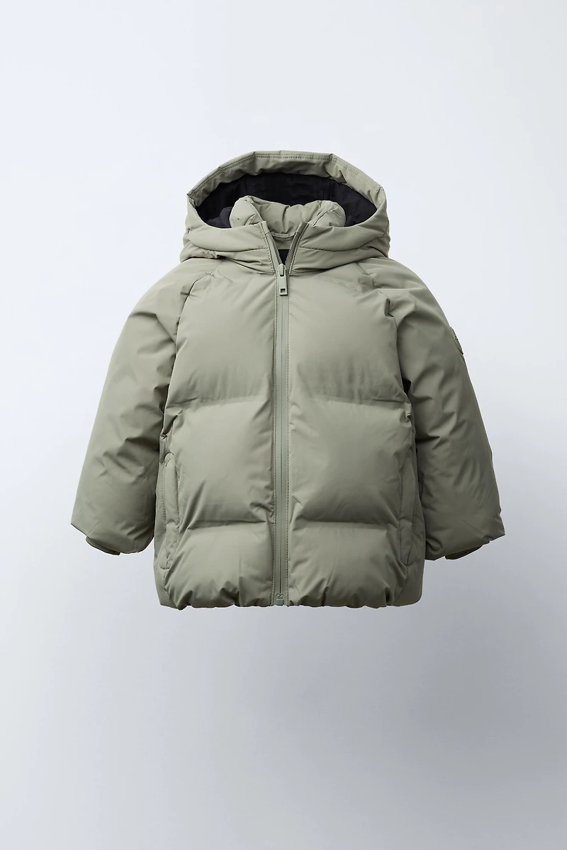 WATER REPELLENT HOODED PUFFER COAT