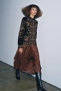 PRINTED LONG SKIRT ZW COLLECTION