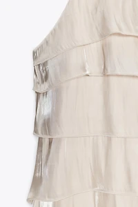 SPARKLY EFFECT RUFFLED TOP