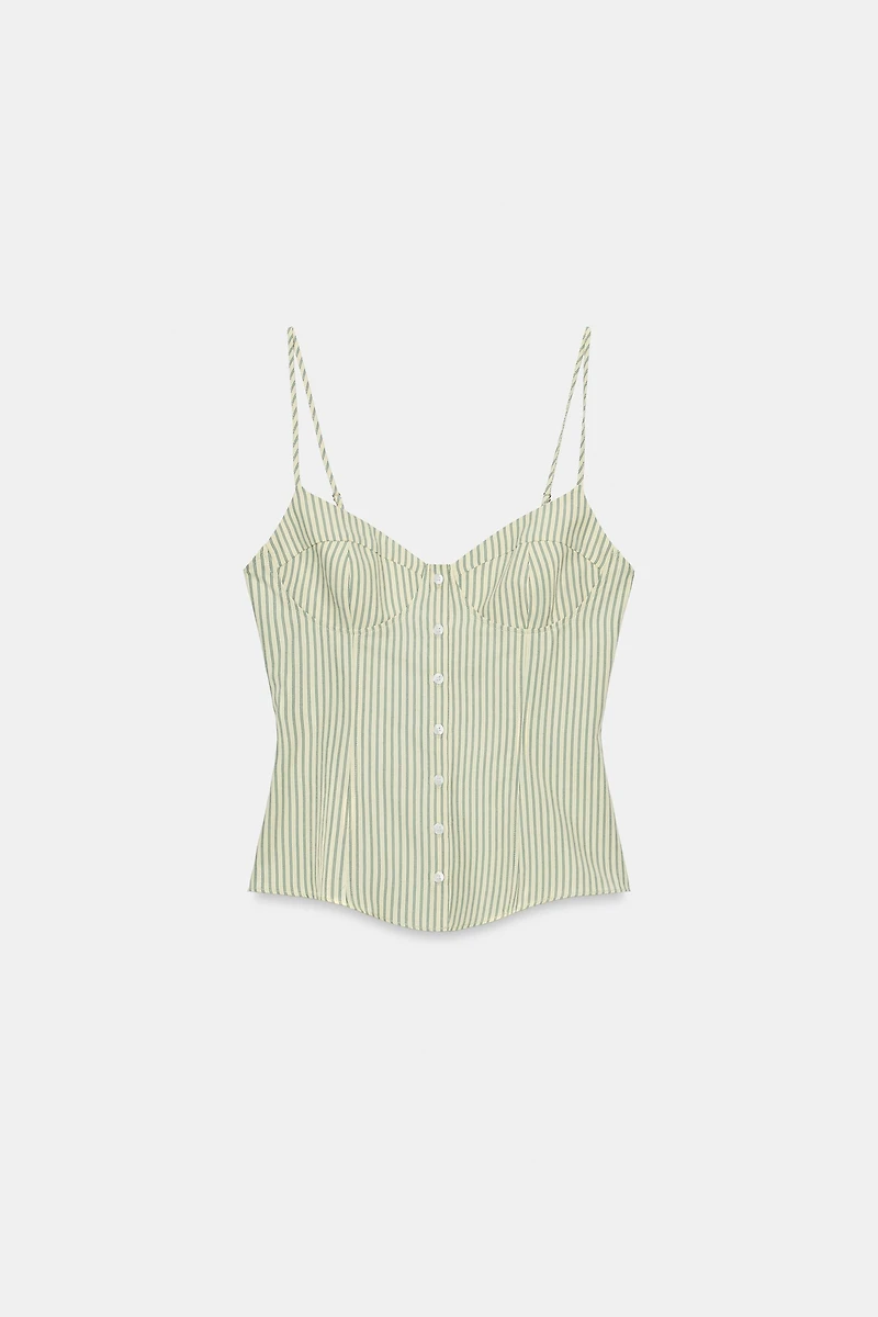 STRIPED CORSET TOP