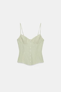 STRIPED CORSET TOP