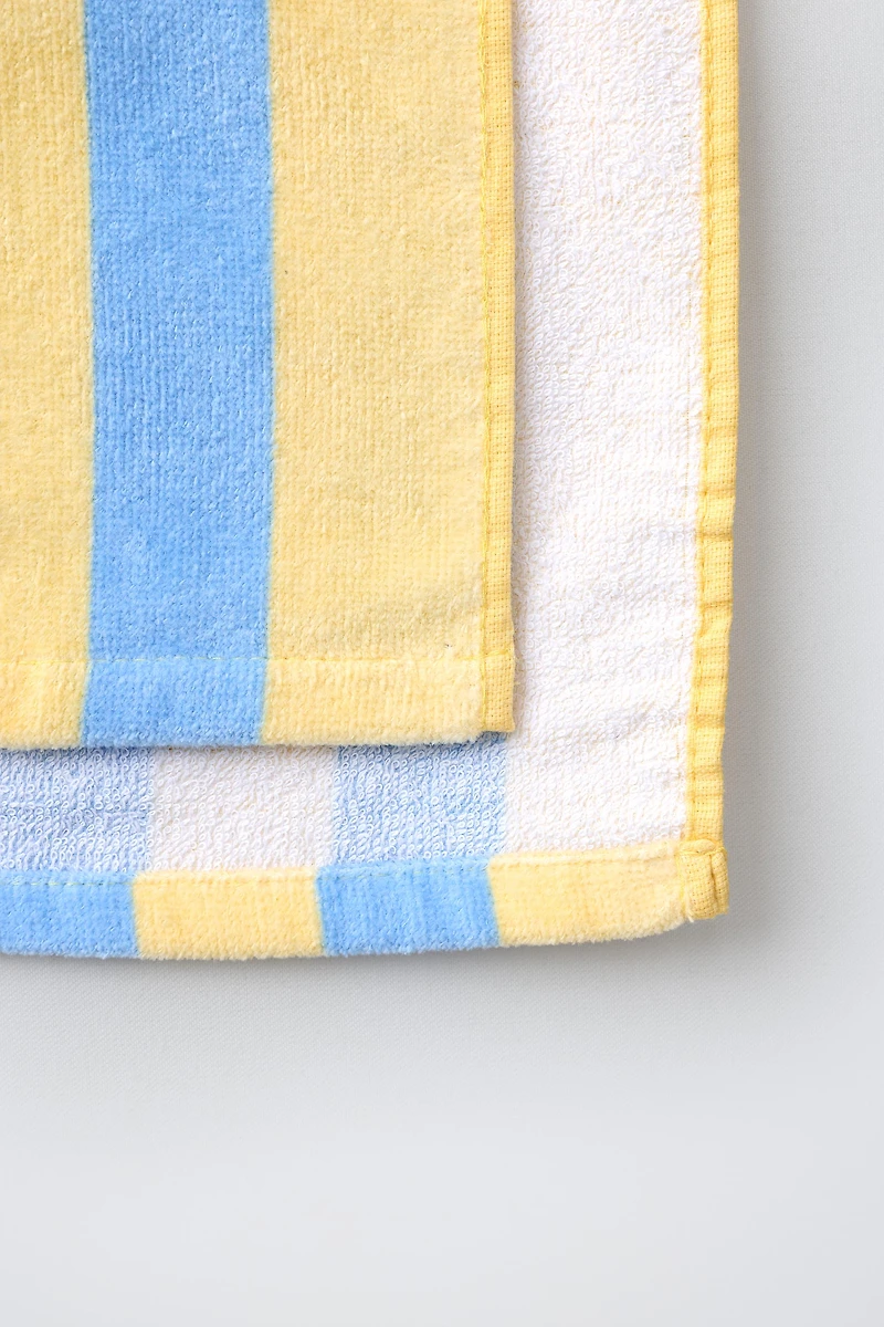 STRIPED PRINT TOWEL PONCHO