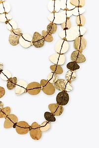METAL PLATE WATERFALL NECKLACE