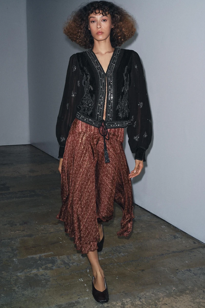 ZW COLLECTION LIMITED EDITION EMBROIDERED CROPPED JACKET