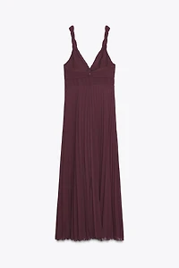 PLEATED MIDI DRESS