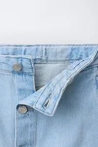 BUTTON-FRONT DENIM MIDI SKIRT