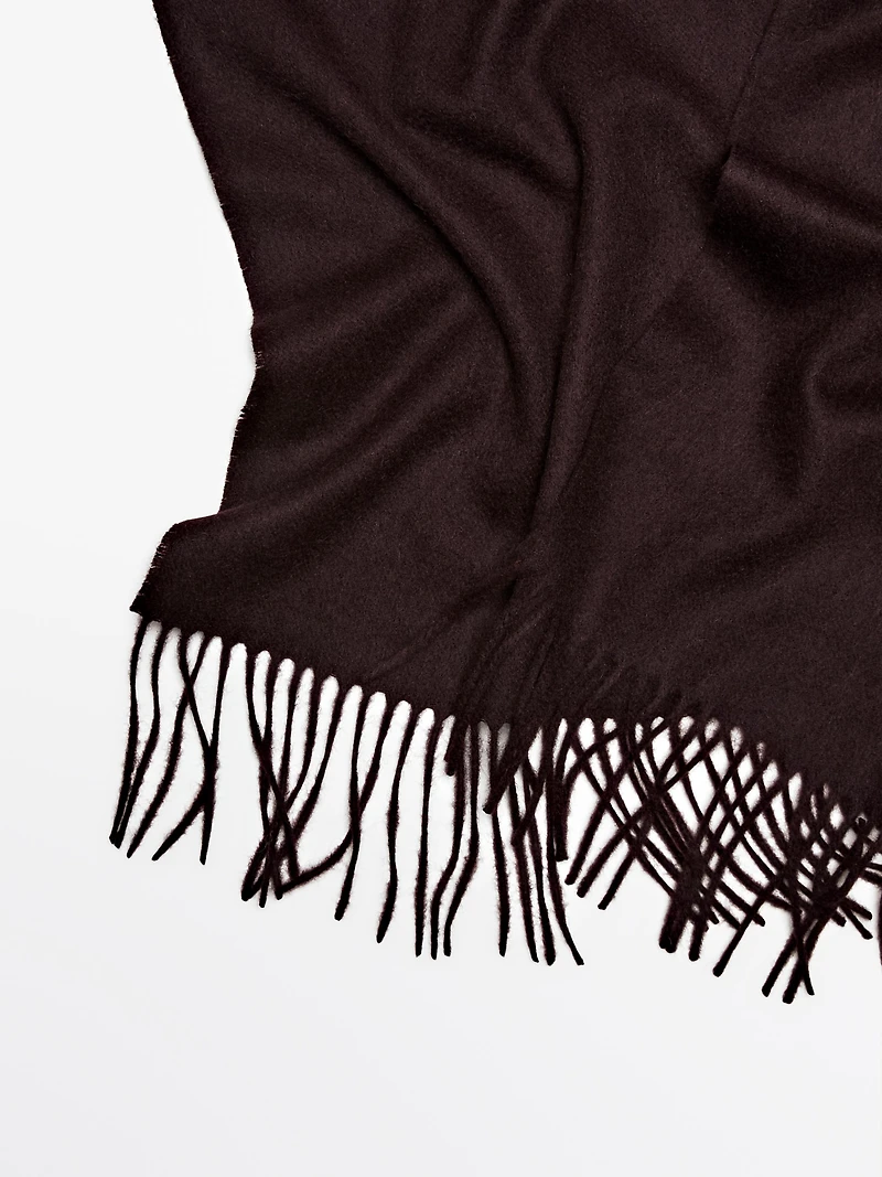 Wool blend scarf