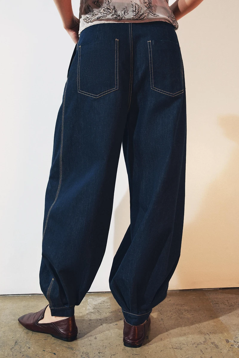 ZW COLLECTION DENIM BALLOON PANTS