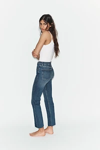 TRF HIGH-WAIST CROPPED FLARE JEANS