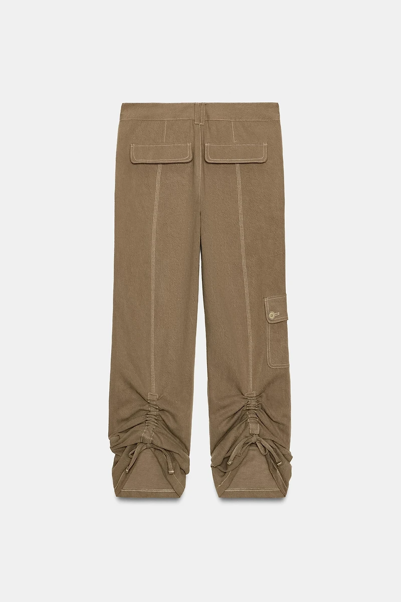 FLOWY GATHERED PANTS