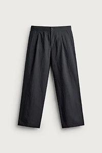 STRAIGHT FIT SEERSUCKER PANTS