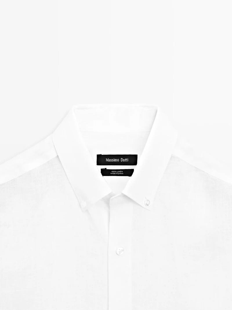 100% linen regular fit shirt