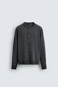 WOOL BLEND REGULAR FIT CARDIGAN