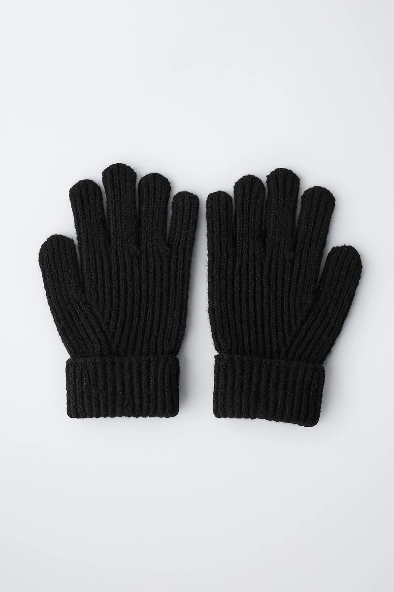 PLAIN KNIT GLOVES