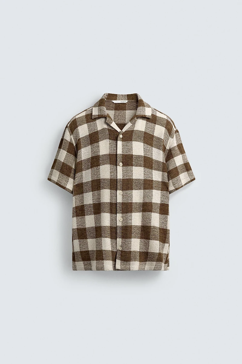 CHEMISE STRUCTURÉE À CARREAUX