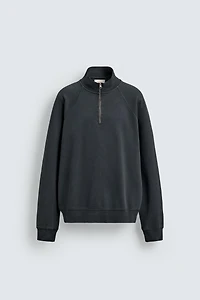 SWEAT LAVÉ COL ZIPPÉ
