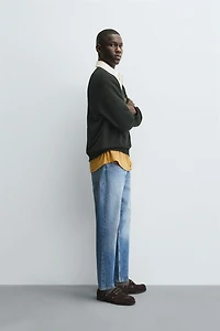 CONTRAST COLLAR POLO SWEATSHIRT