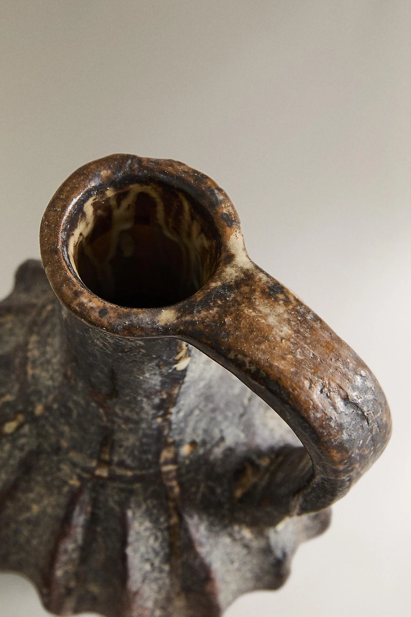 TERRACOTTA PITCHER WITH HANDLE