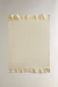 RUFFLED STRIPED KITCHEN TOWEL