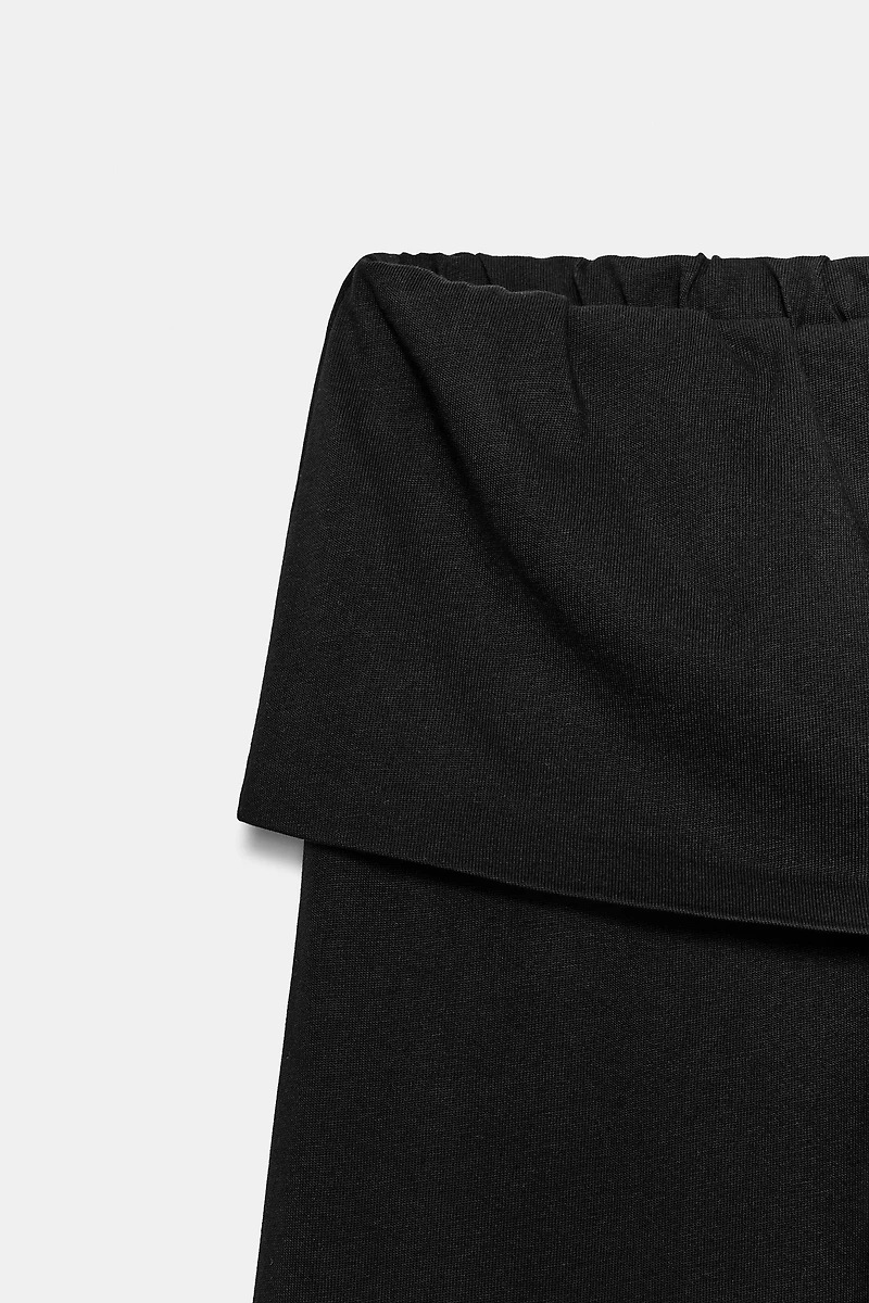 PANTALON EN COTON ÉPAIS AVEC CEINTURE LARGE