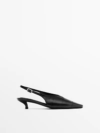 High-heel slingback shoes