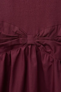 ROBE CÔTELÉE AVEC NŒUD