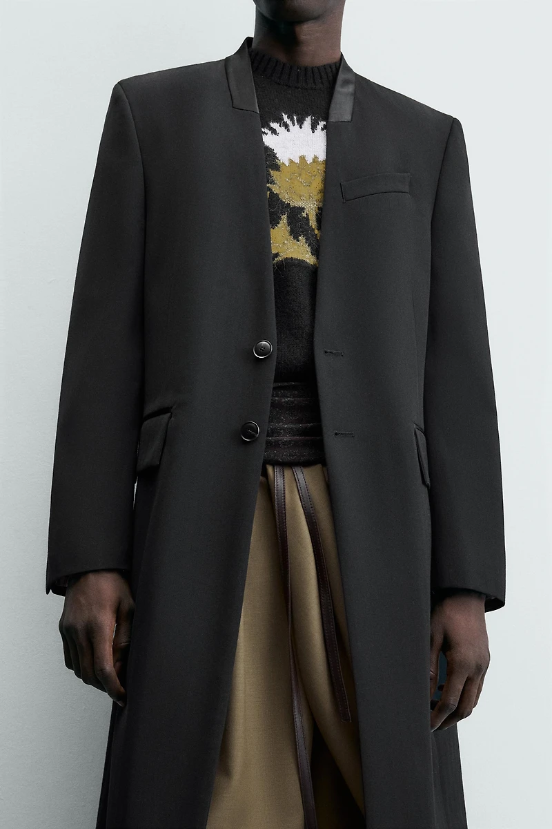 VESTE LONGUE JACQUARD RAYURES ÉDITION LIMITÉE