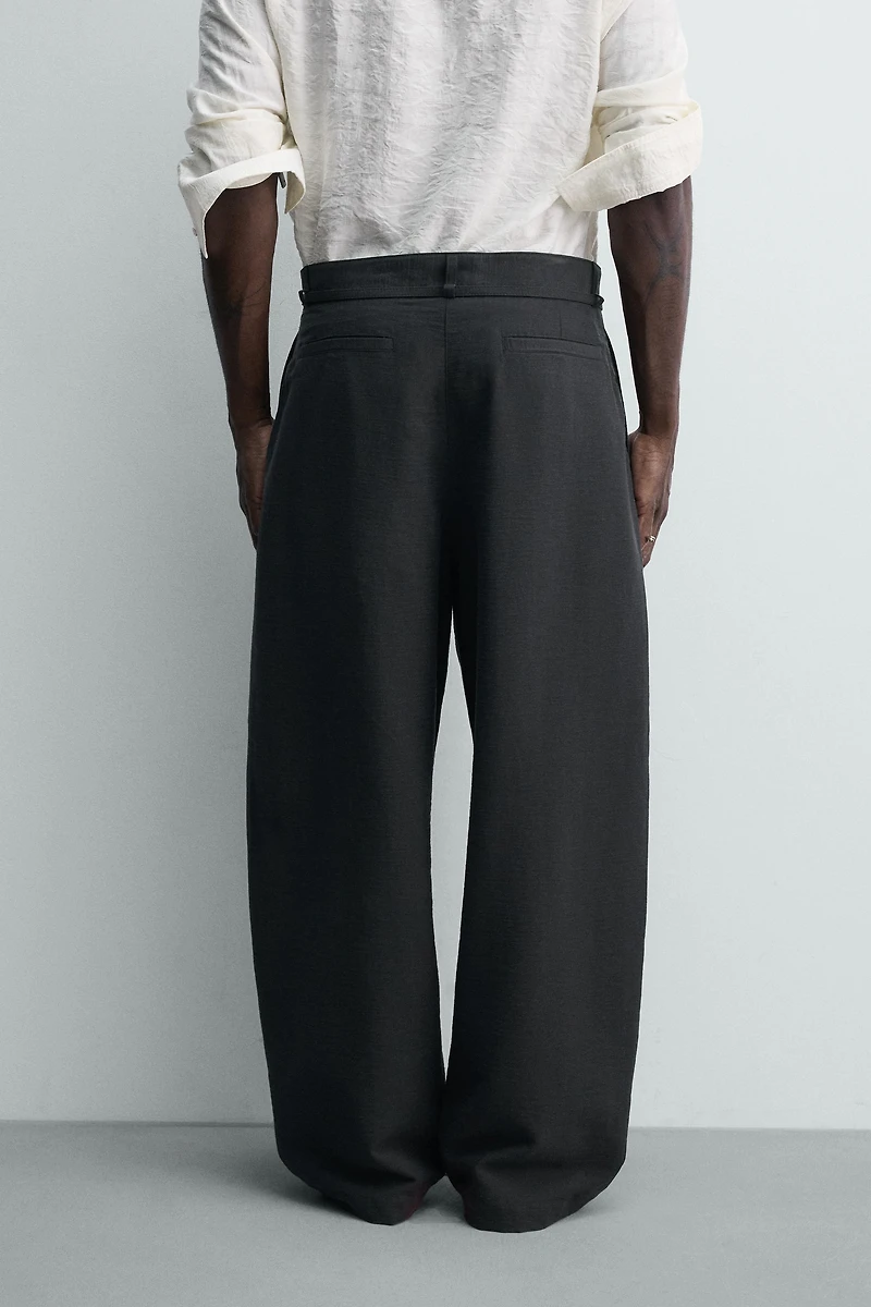 PANTALON BALLON FIT PLIS CEINTURE