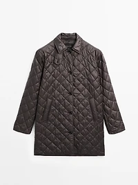 Long lightweight puffer jacket