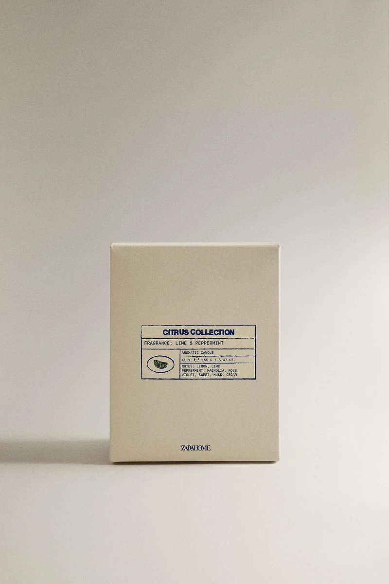 (155 G) LIME & PEPPERMINT SCENTED CANDLE