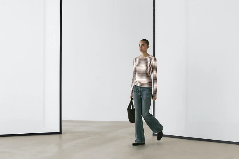 T-shirt à rayures 100 % coton