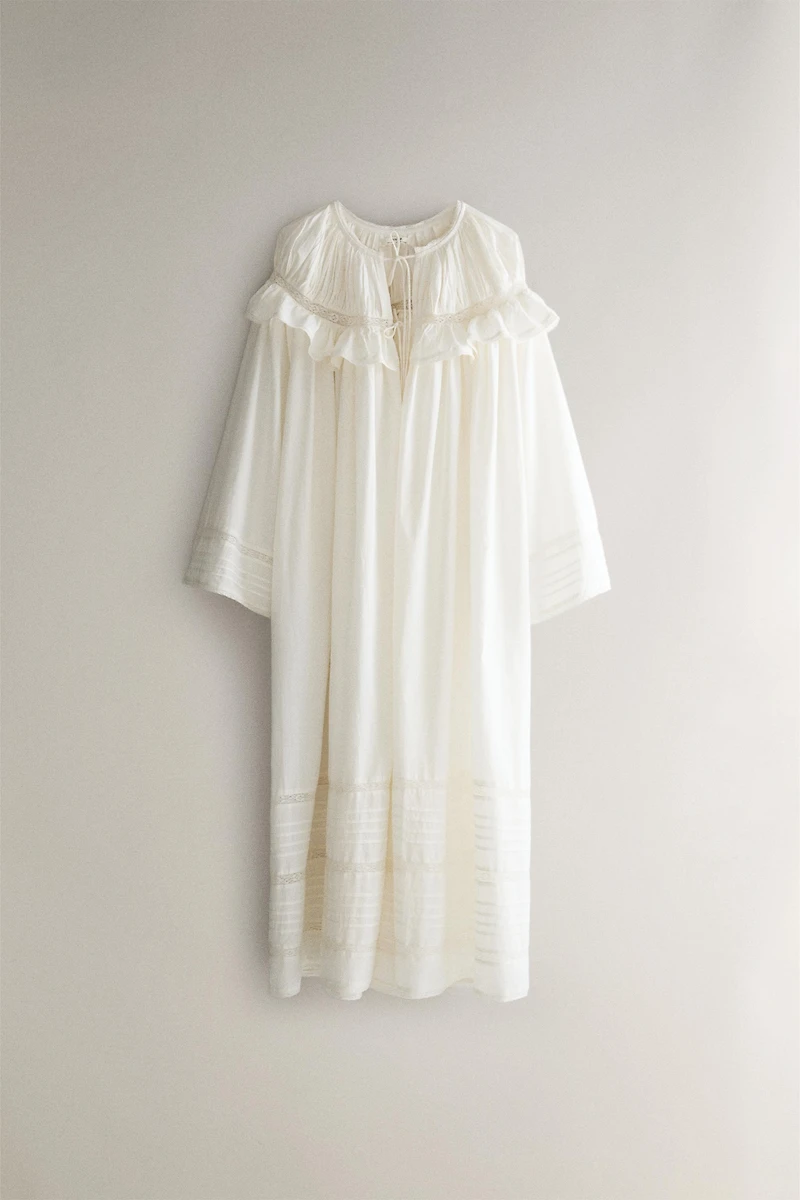 COTTON LACE ROBE