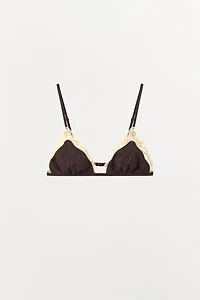 100% VISCOSE EMBROIDERED LACE BRA