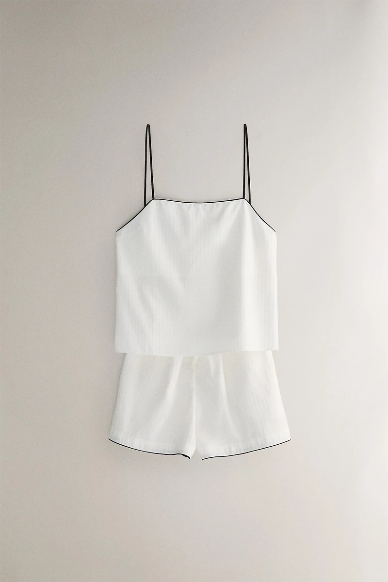 STRIPED JACQUARD TOP