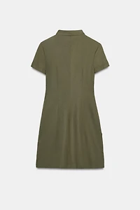 ROBE GABARDINE À POCHES
