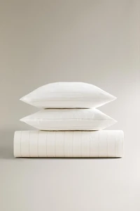 HOUSSE DE COUETTE LIN COTON RAYURES